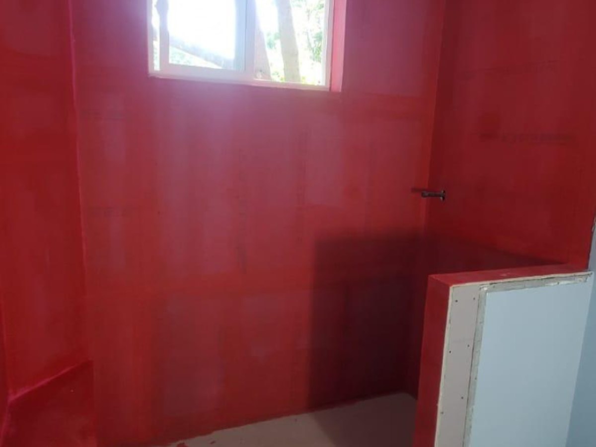 bathroom project before, Strong Hands