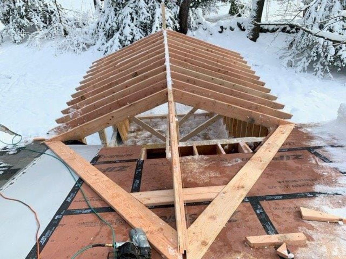 roof project before, Strong Hands